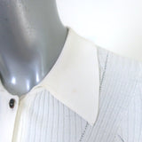 Veronica Beard Fiola Cardigan White Ribbed Knit Size Extra Small