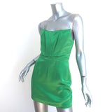 Retrofete Easton Chain Strap Mini Dress Green Satin Size Small NEW