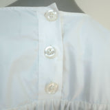 Simone Rocha Embroidered Midi Dress White Cotton Poplin Size UK 12