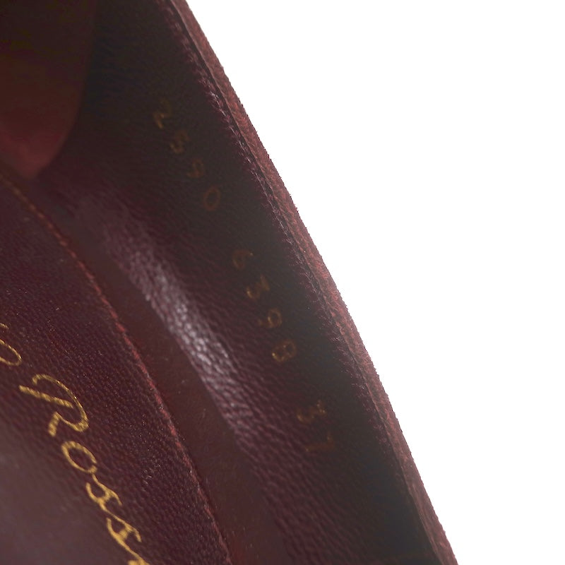 Gianvito Rossi Covered-Platform Pumps Burgundy Suede Size 37