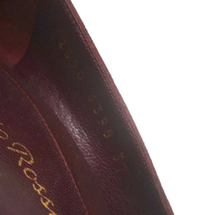 Gianvito Rossi Covered-Platform Pumps Burgundy Suede Size 37