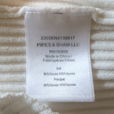 Veronica Beard Fiola Cardigan White Ribbed Knit Size Extra Small