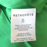 Retrofete Easton Chain Strap Mini Dress Green Satin Size Small NEW