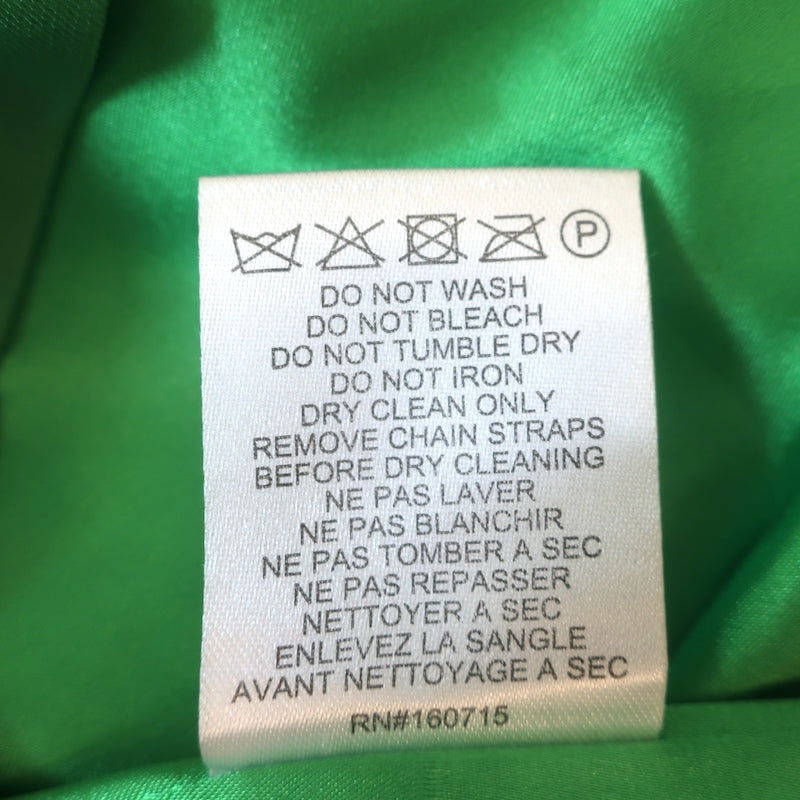Retrofete Easton Chain Strap Mini Dress Green Satin Size Small NEW