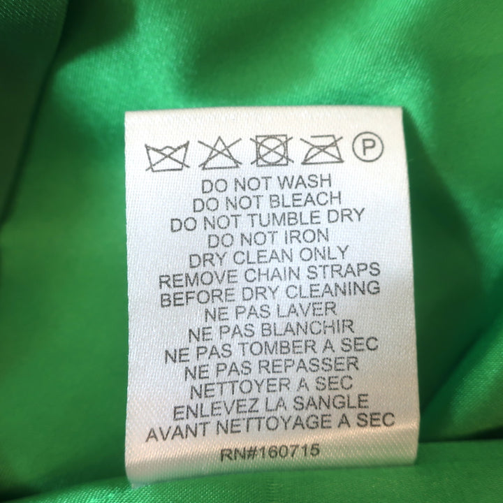 Retrofete Easton Chain Strap Mini Dress Green Satin Size Small NEW
