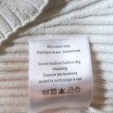 Veronica Beard Fiola Cardigan White Ribbed Knit Size Extra Small