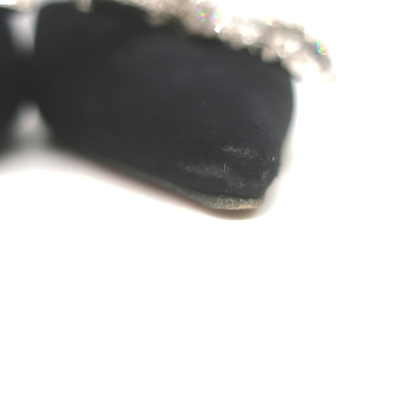 Amina Muaddi Rosie 95 Crystal-Bow Slingback Pumps Black Suede Size 38