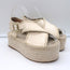 Chloe Lucinda Platform Espadrille Sandals Ivory Leather Size 36