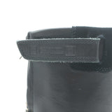 Chanel Short Motorcycle Boots Black Leather & Suede Size 37