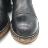 Chanel Short Motorcycle Boots Black Leather & Suede Size 37