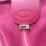 Tod's Joy Small Flap Hobo Raspberry Suede & Leather Shoulder Bag