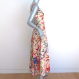 Zimmermann Tropicana Open-Back Midi Dress Multicolor Floral Print Linen Size 1