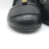 Chanel CC Pumps Black Patent-Trimmed Leather Size 38.5