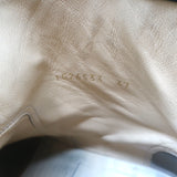 Chanel Short Motorcycle Boots Black Leather & Suede Size 37