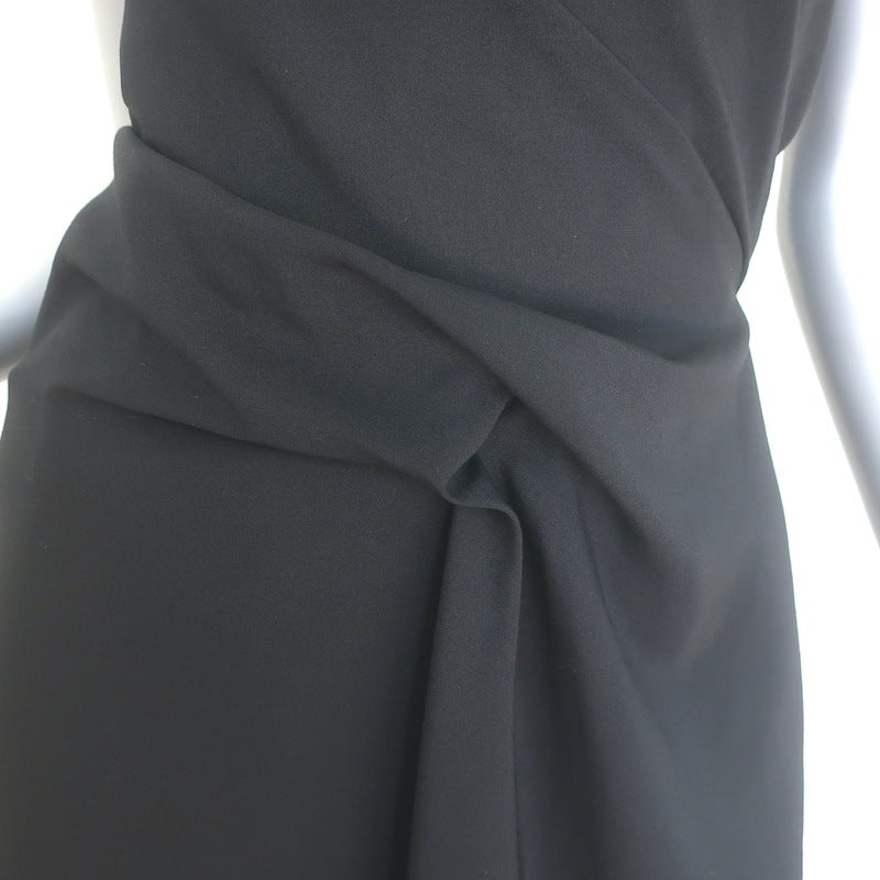 The Row Bima Gathered Strapless Maxi Dress Black Wool-Blend Size 2