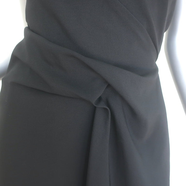 The Row Bima Gathered Strapless Maxi Dress Black Wool-Blend Size 2