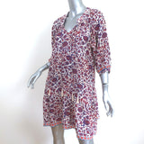 Natalie Martin Stevie Mini Dress White/Multi Floral Print Rayon Size Small