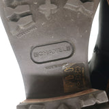 Chanel Short Motorcycle Boots Black Leather & Suede Size 37