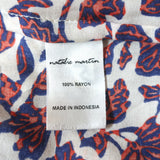 Natalie Martin Stevie Mini Dress White/Multi Floral Print Rayon Size Small