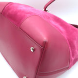 Tod's Joy Small Flap Hobo Raspberry Suede & Leather Shoulder Bag