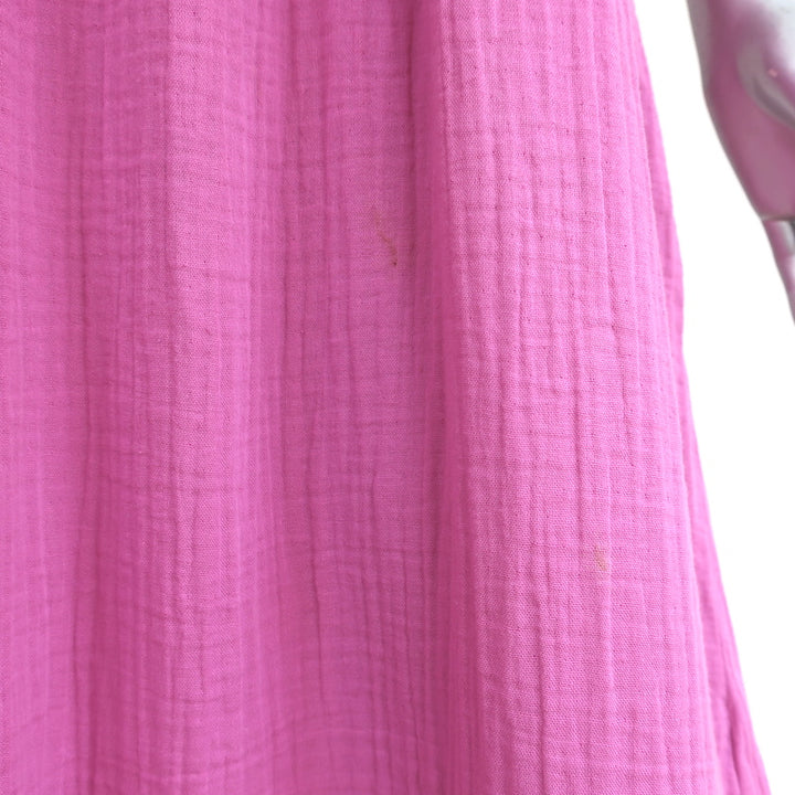 Xirena Leyla Ruffle Strap Maxi Dress Pink Cotton Gauze Size Small