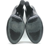 Chanel CC Pumps Black Patent-Trimmed Leather Size 38.5