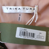 Trina Turk Love Caftan Floral Print Chiffon Size Small Tie-Waist Mini Dress NEW