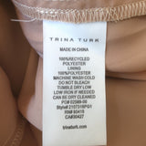 Trina Turk Love Caftan Floral Print Chiffon Size Small Tie-Waist Mini Dress NEW