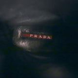 Prada Sport Knee High Moto Boots Dark Gray Suede Size 38