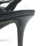 Valentino Noir Caged Rockstud Pointed Toe Pumps Black Leather Size 40