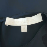 Vanessa Bruno Sleeveless Mini Dress Navy/Black Lace-Inset Satin Size 34