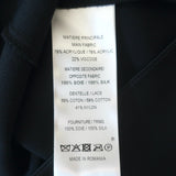 Vanessa Bruno Sleeveless Mini Dress Navy/Black Lace-Inset Satin Size 34