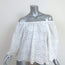 Natalie Martin Off the Shoulder Top Ella White Eyelet Size Extra Small