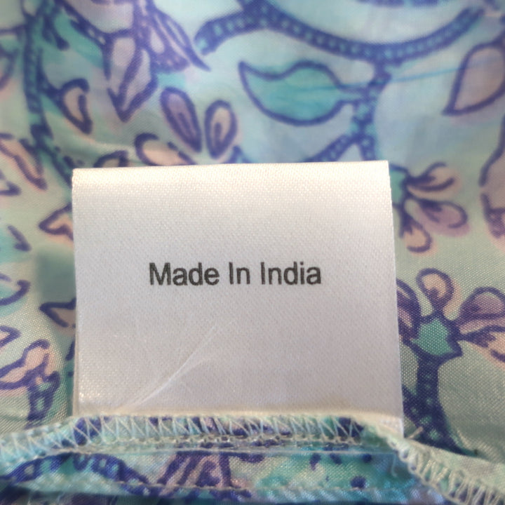 Hannah Artwear Maxi Wrap Dress Emilia Light Blue Floral Print Silk Size 1