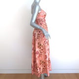 Zimmermann Rosa Midi Dress Pink Floral Print Linen Size 0