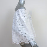 Natalie Martin Off the Shoulder Top Ella White Eyelet Size Extra Small