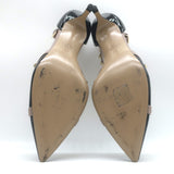 Valentino Rockstud d'Orsay Kitten Heel Pumps Black Patent & Poudre Size 39