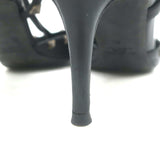 Valentino Noir Caged Rockstud Pointed Toe Pumps Black Leather Size 40