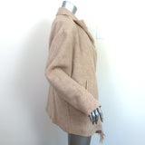 Isabel Marant Etoile Fringed Draped Jacket Flemingli Beige Wool-Blend Size 36