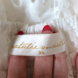 Natalie Martin Off the Shoulder Top Ella White Eyelet Size Extra Small