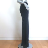 Chanel High Rise Wide Leg Pants Navy Wool Size 34