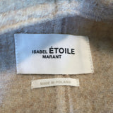 Isabel Marant Etoile Fringed Draped Jacket Flemingli Beige Wool-Blend Size 36
