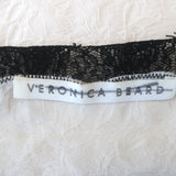 Veronica Beard Ciarlo Lace-Trimmed Tank Top Cream Silk Jacquard Size 4