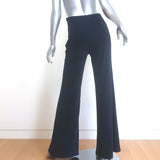 Chanel High Rise Wide Leg Pants Navy Wool Size 34