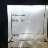 Chanel High Rise Wide Leg Pants Navy Wool Size 34