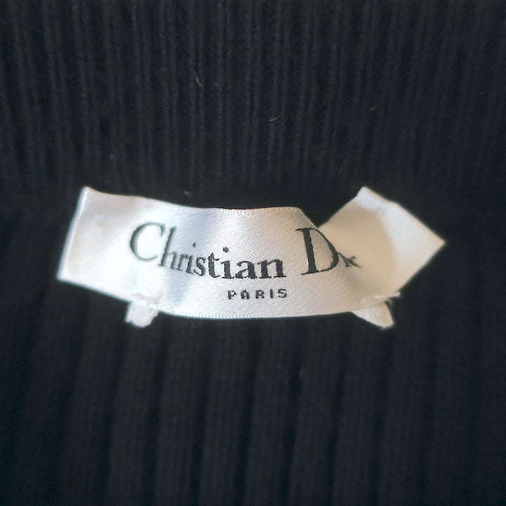 Christian Dior Marniere Striped Midi Skirt Navy/White Ribbed Knit Size US 6