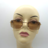 Cartier Rimless Rectangular Sunglasses Cream Genuine Horn CT0017RS NEW