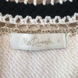 Mes Demoiselles Rosalia Metallic Crochet-Trimmed Sweater Ivory Cotton Size 0