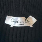 Christian Dior Marniere Striped Midi Skirt Navy/White Ribbed Knit Size US 6