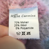 Rose Carmine Pastel Wave Cardigan Multicolor Mohair-Blend One Size